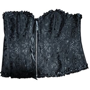 Adore Me Zip Up front lace up back Corset Bustier